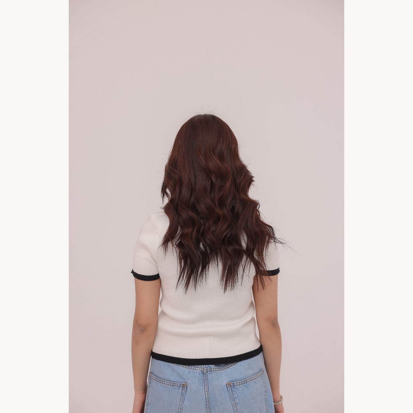 Luna Ribbed Knit Polo