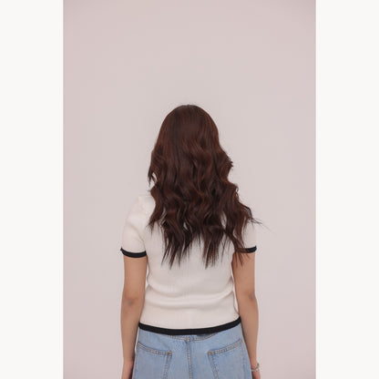 Luna Ribbed Knit Polo