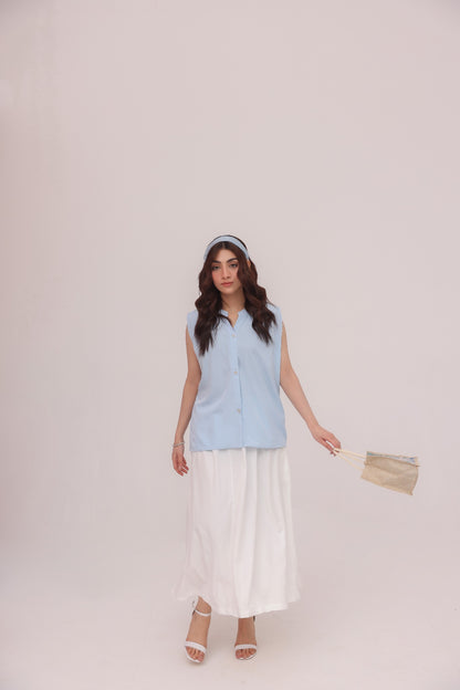Ivory Flow Maxi Skirt