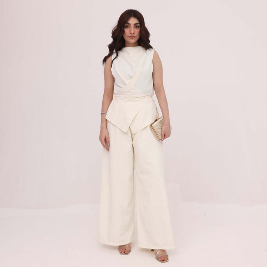Ivory Luxe Wrap Co-ord Set