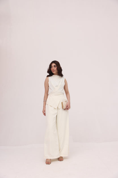 Ivory Luxe Wrap Co-ord Set