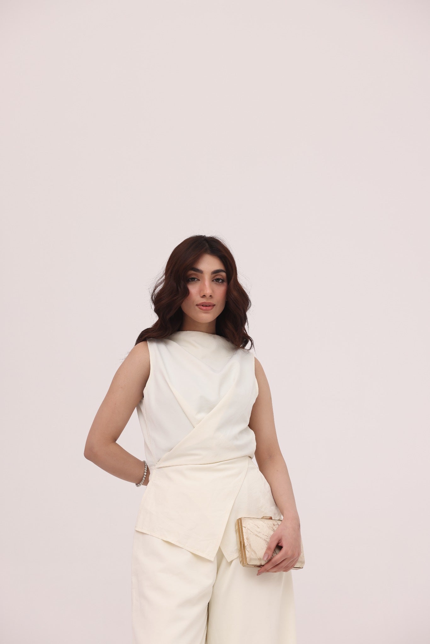 Ivory Luxe Wrap Co-ord Set