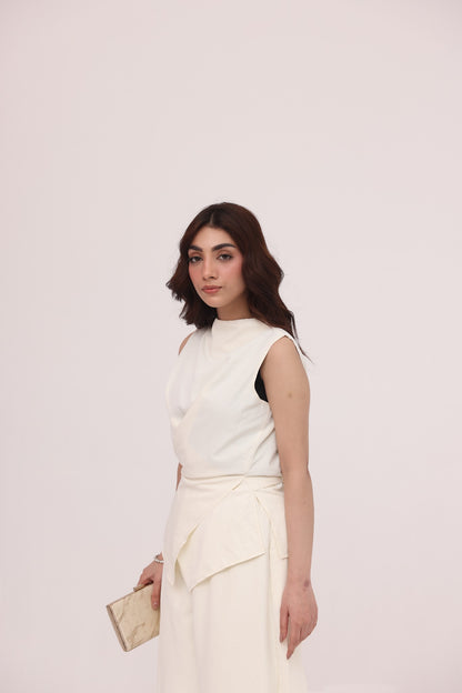 Ivory Luxe Wrap Co-ord Set