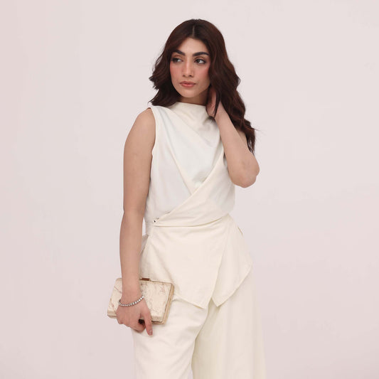 Ivory Luxe Wrap Co-ord Set