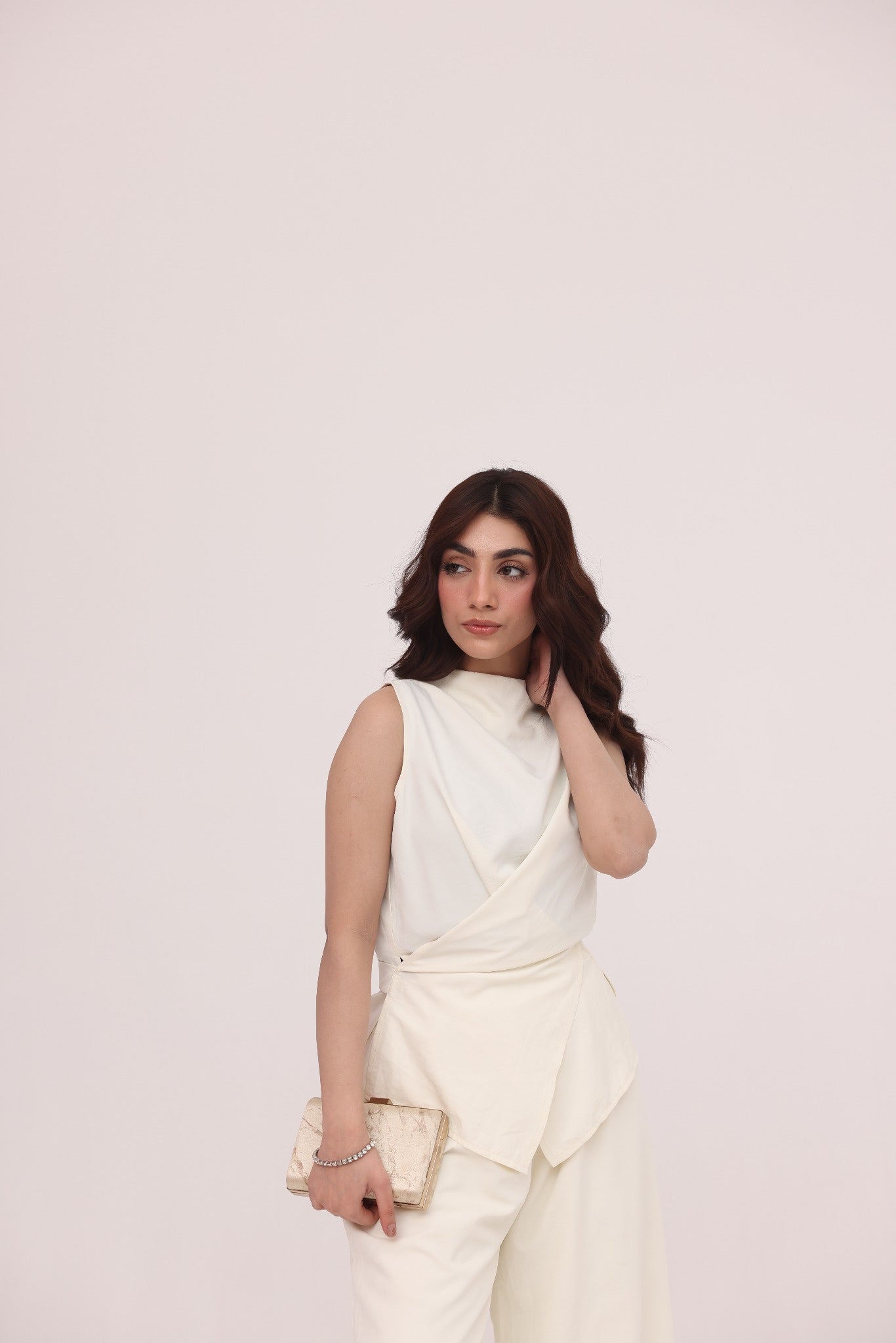 Ivory Luxe Wrap Co-ord Set