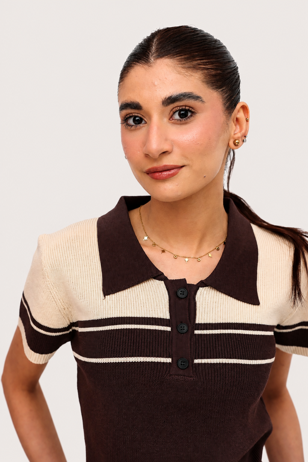 Two-Tone Heritage Polo Knit