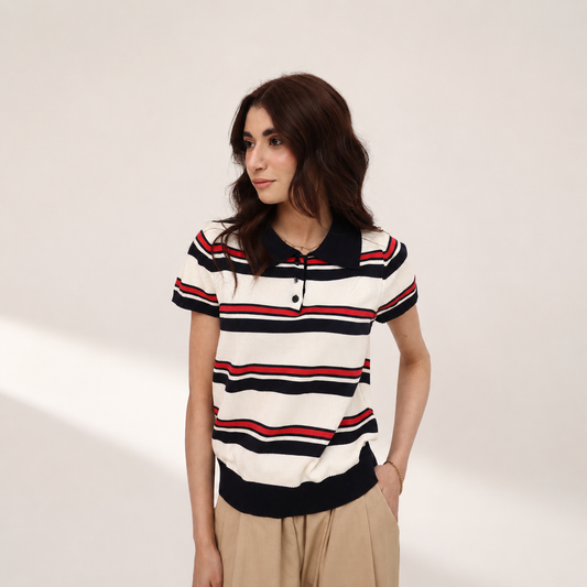 Nautica Stripe Knit Top
