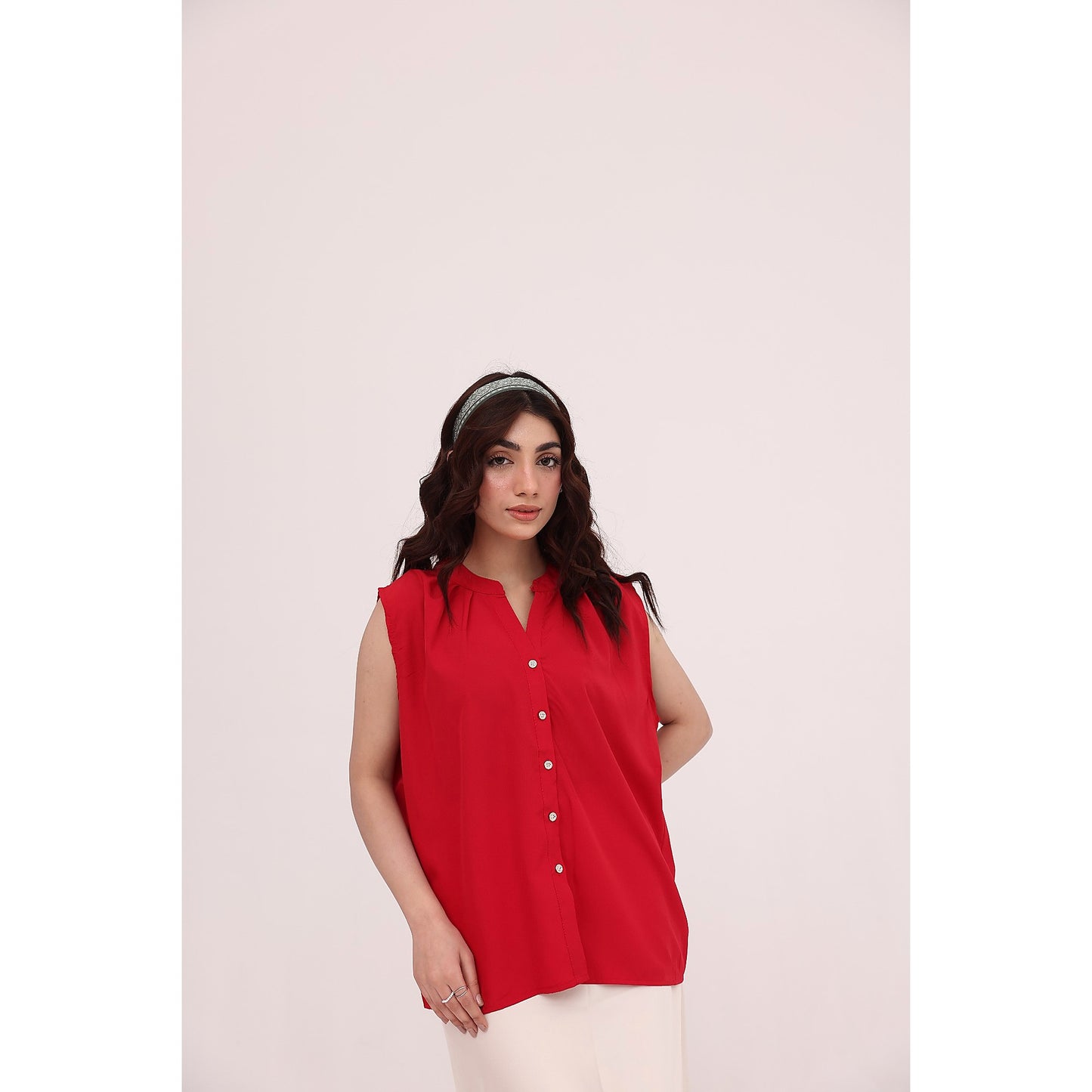 Scarlet Flow Sleeveless Blouse