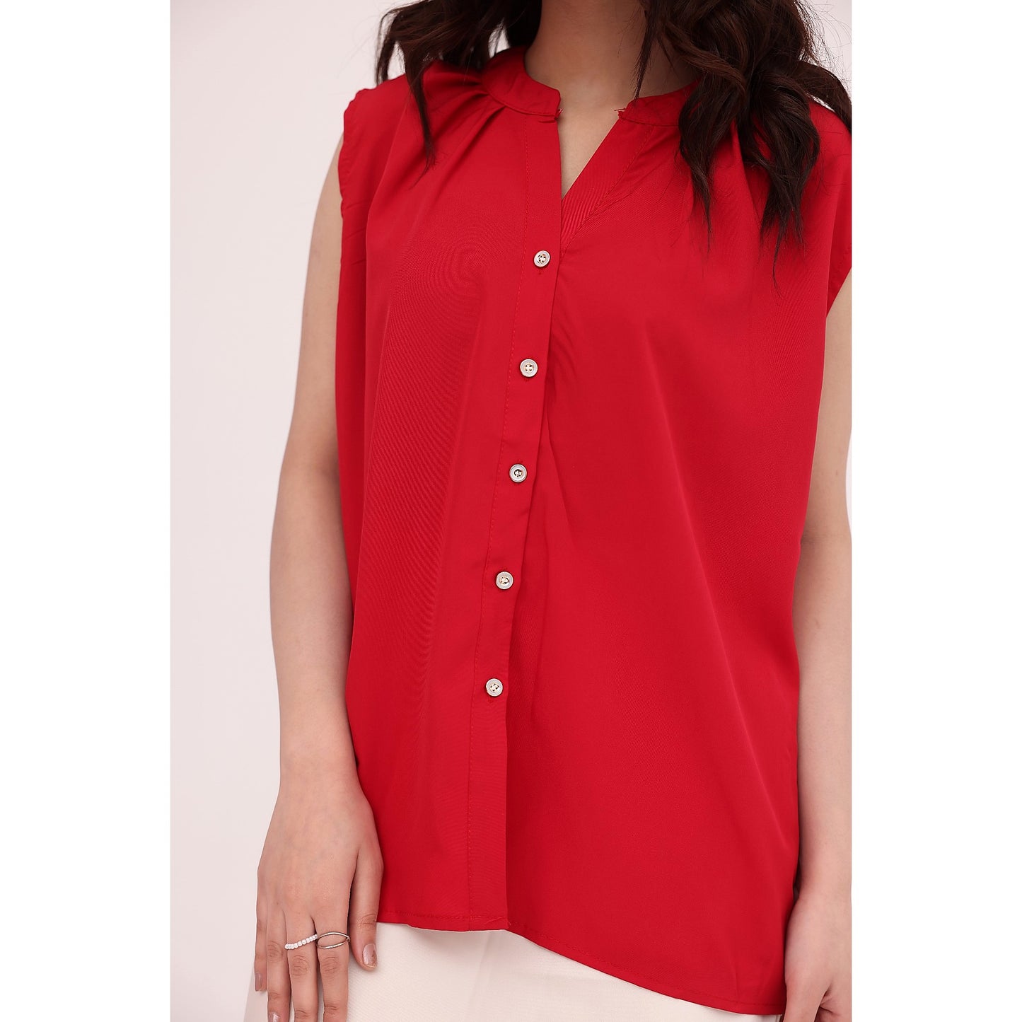 Scarlet Flow Sleeveless Blouse