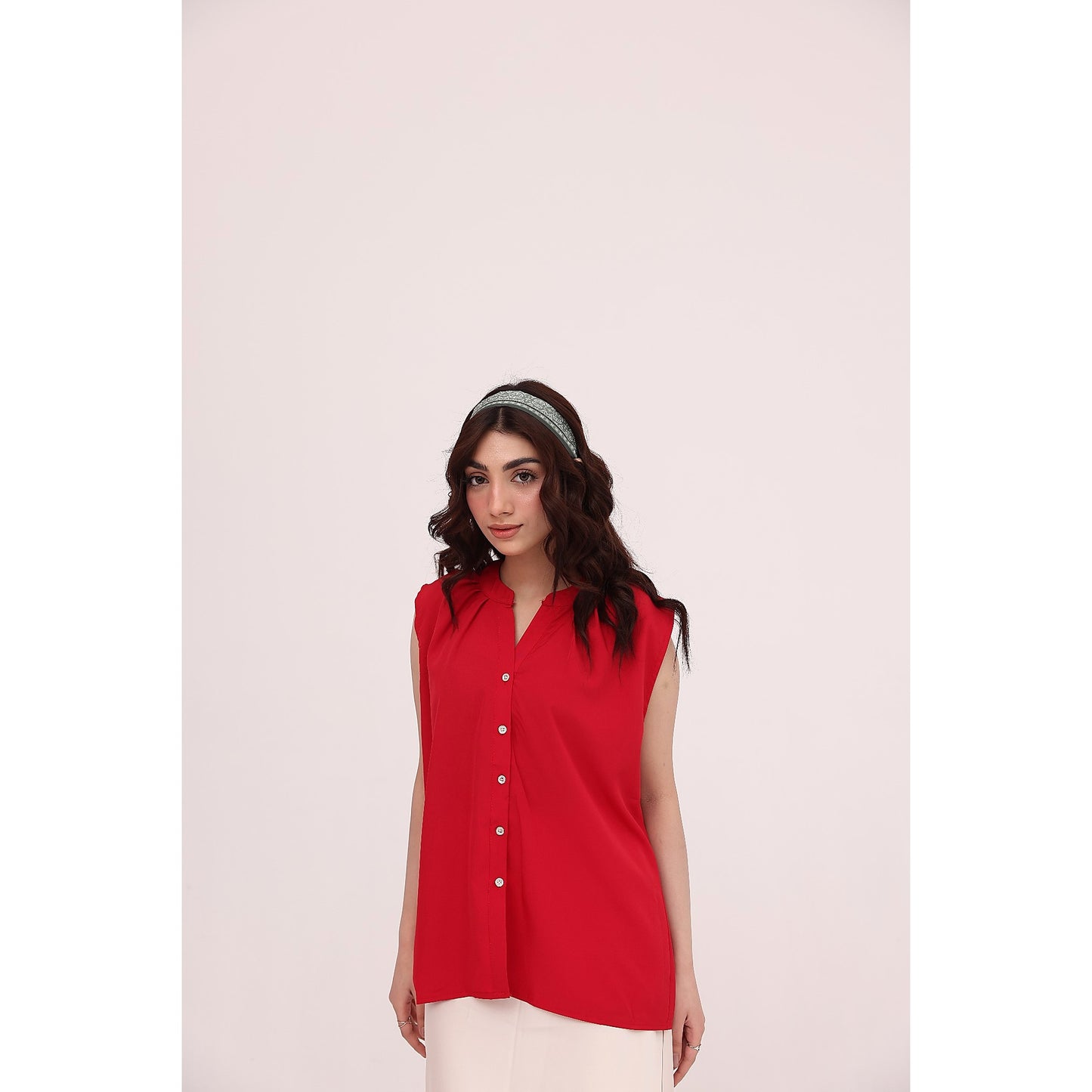 Scarlet Flow Sleeveless Blouse