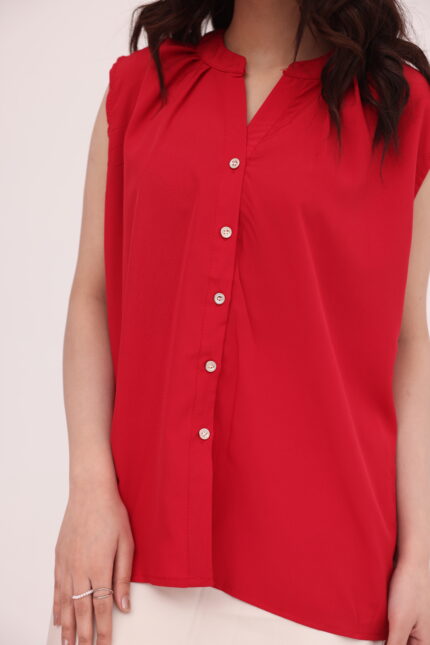 Scarlet Flow Sleeveless Blouse