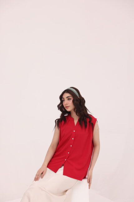 Scarlet Flow Sleeveless Blouse