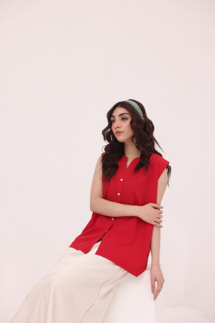 Scarlet Flow Sleeveless Blouse