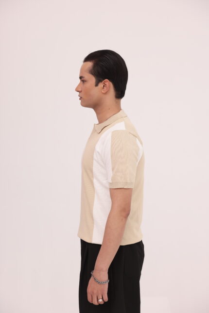 Sandstone Panel Knit Polo