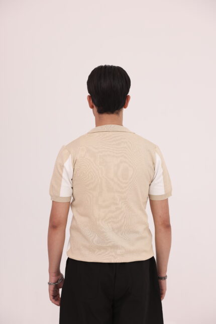 Sandstone Panel Knit Polo