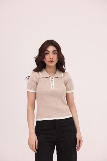 Orre Luna Ribbed Knit Polo