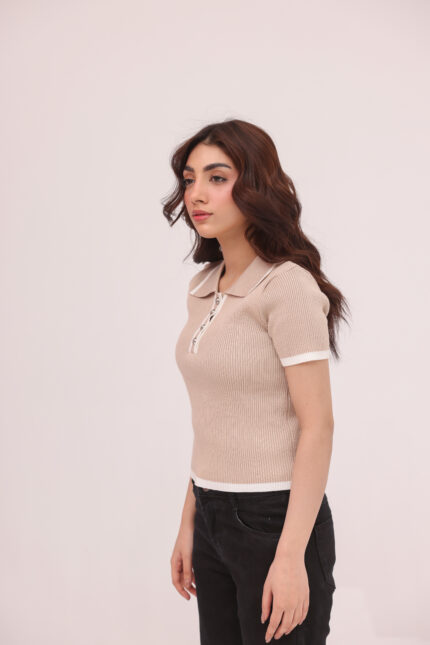 Orre Luna Ribbed Knit Polo