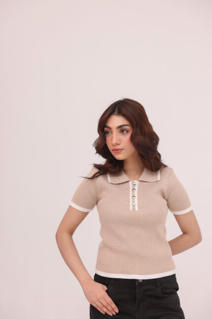 Orre Luna Ribbed Knit Polo
