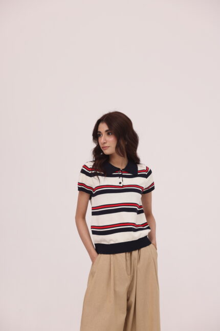 Nautica Stripe Knit Top