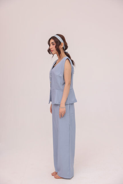 Powder Blue Tailored Vest Co-ord