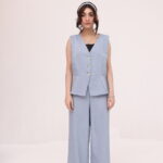 Powder Blue Tailored Vest Co-ord