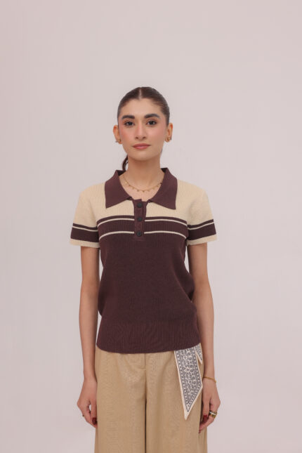 Two-Tone Heritage Polo Knit