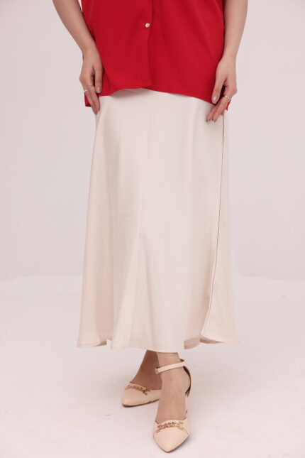 Ivory Silk Flow Skirt