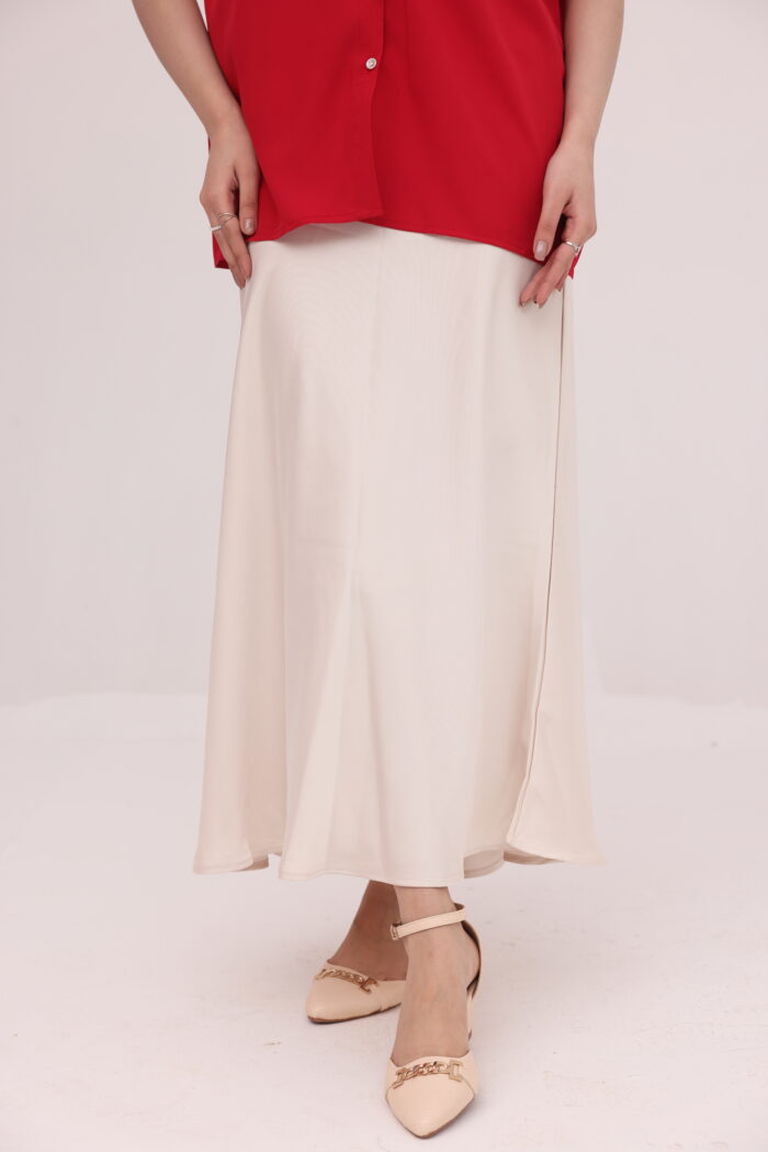 Ivory Silk Flow Skirt