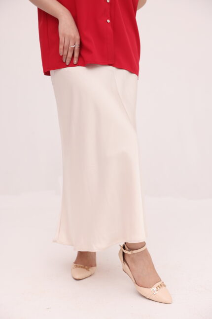 Ivory Silk Flow Skirt