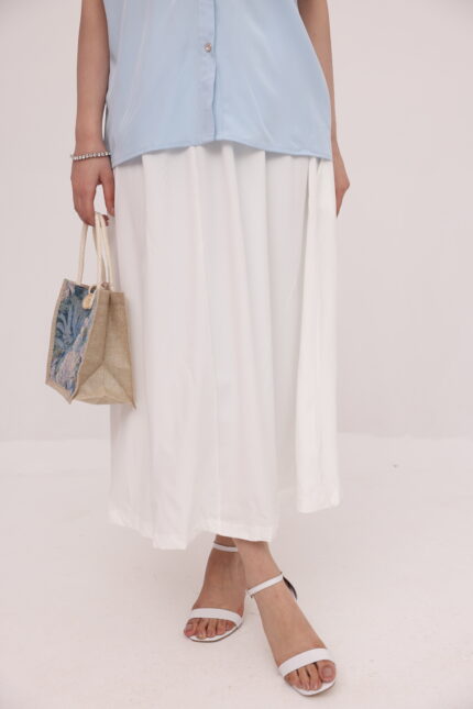Ivory Flow Maxi Skirt